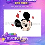 Free Kissing Lips Free Hearts Mickey Mouse Free SVG - Instant Download