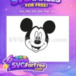 Free Smiling Face Free Classic Black Mickey Mouse Free SVG - Instant Download