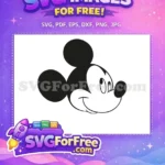 Free Smiling Face Free Black Ears Mickey Mouse Free SVG 2 - Instant Download