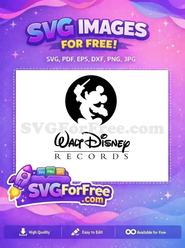Free Conductor Mickey Free Silhouette Walt Disney Records Free SVG