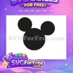 Free Black Silhouette Ears Free Mickey Mouse Disney Free SVG - Instant Download