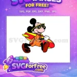 Free Surfing Mickey Free Yellow Sunglasses Disney Free SVG - Instant Download