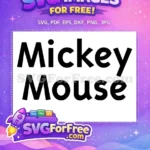 Free Bold Mickey Free Mouse Text Disney Free SVG - Instant Download