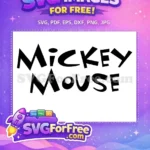 Free Solid Black Letters Free Classic Font Mickey Mouse Free SVG - Instant Download