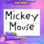 Free Black Ink Free Bold Mickey Mouse Disney Free SVG - Instant Download