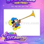 Free Blue Hat Free Yellow Horn Mickey Mouse Free SVG - Instant Download