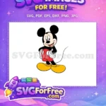 Free Smiling Mickey Free Classic Pose Mickey Mouse Free SVG 2 - Instant Download