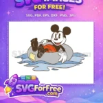 Free Relaxing Mickey Free Patched InnerTube Disney Free SVG - Instant Download