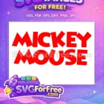 Free Red Bold Letters Free Classic Font Mickey Mouse Free SVG 2 - Instant Download
