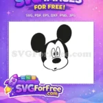 Free Black White Portrait Free Classic Mickey Mouse Free SVG - Instant Download