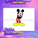 Free Smiling Mickey Free Classic Pose Disney Free SVG 2 - Instant Download
