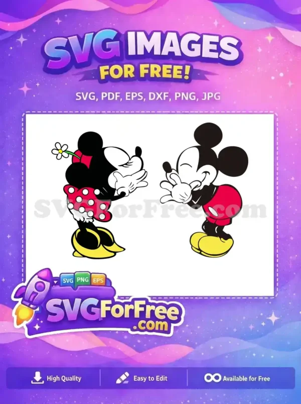 Free Kissing Minnie Free Mickey Mouse Disney Free SVG