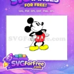 Free Confident Classic Mickey Free Pose Disney Free SVG - Instant Download