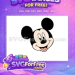 Free Smiling Face Free Black Ears Mickey Mouse Free SVG 3 - Instant Download