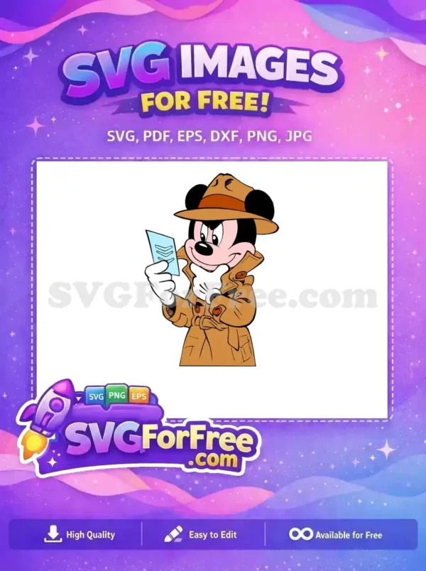 Free Detective Mickey Reading Free Blue Clues Disney Free SVG