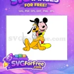 Free Smiling Mickey Free Pluto Hugging Disney Free SVG 1 - Instant Download
