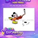 Free Orange Jersey Free Hockey Player Mickey Free SVG - Instant Download