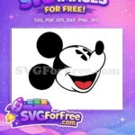 Free Smiling Face Free Classic Ears Mickey Mouse Free SVG 2 - Instant Download