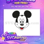 Free Smiling Face Free Red Tongue Mickey Mouse Free SVG - Instant Download