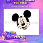 Free Smiling Face Free Black Ears Mickey Mouse Free SVG 4 - Instant Download