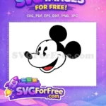 Free Smiling Face Free Classic Disney Mickey Mouse Free SVG - Instant Download