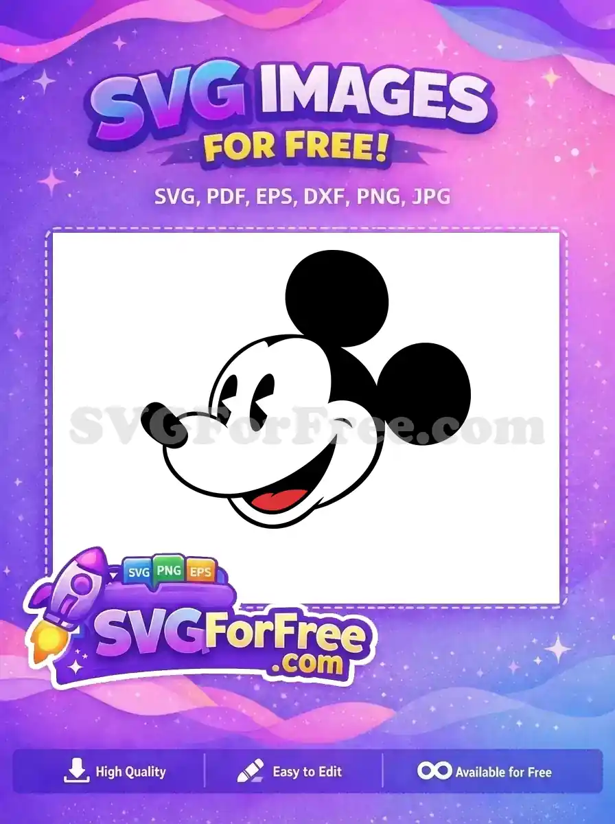 Free Smiling Face Free Classic Disney Mickey Mouse Free SVG
