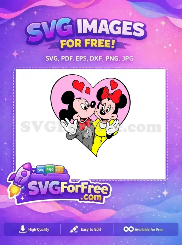 Free Smiling Mickey Free Minnie Red Bow Disney Free SVG