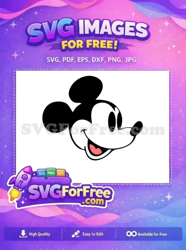 Free Smiling Face Free Classic Mickey Mouse Free SVG 3