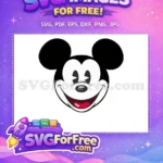 Free Smiling Face Free Star Eyes Mickey Mouse Free SVG - Instant Download