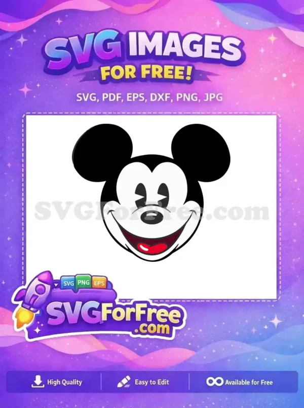 Free Smiling Face Free Star Eyes Mickey Mouse Free SVG