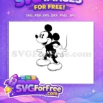 Free Smiling Mickey Free Pointing Hands Disney Free SVG - Instant Download