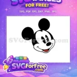 Free Smiling Face Free Classic Ears Mickey Mouse Free SVG 3 - Instant Download