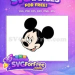 Free Smiling Face Free Black Ears Mickey Mouse Free SVG 5 - Instant Download