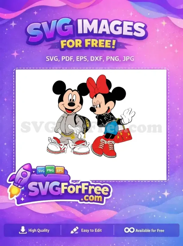 Free Urban Mickey Free Minnie Mouse Trendy Free SVG