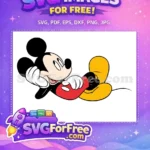 Free Reclined Happy Mickey Free Mouse Cartoon Character Free SVG - Instant Download