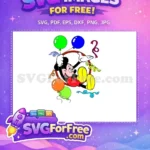 Free Colorful Balloons Free Cheerful Face Mickey Mouse Free SVG - Instant Download