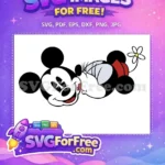 Free Kissing Minnie Free Daisy Flower Mickey Mouse Free SVG - Instant Download