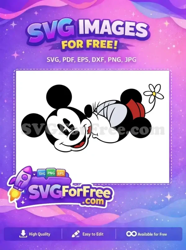 Free Kissing Minnie Free Daisy Flower Mickey Mouse Free SVG