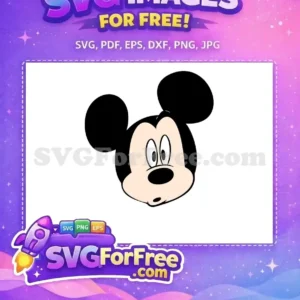 Free Black Ears Free Cute Face Mickey Mouse Free SVG