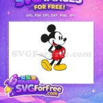 Free Smiling Mickey Free Classic Pose Disney Free SVG 3 - Instant Download
