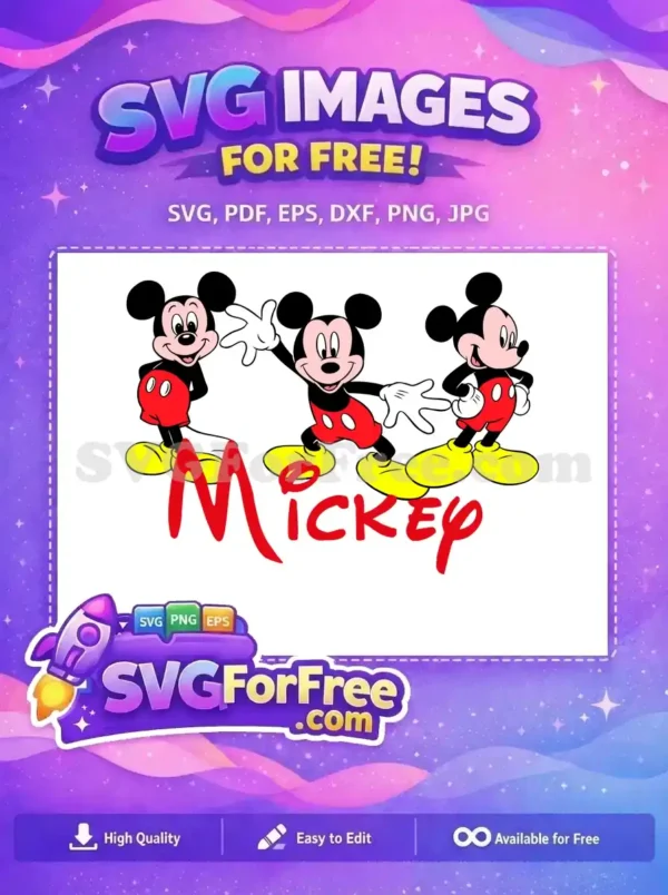 Free Classic Poses Free Yellow Shoes Mickey Mouse Free SVG