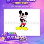 Free Thinking Pose Free Red Shorts Mickey Mouse Free SVG 1 - Instant Download