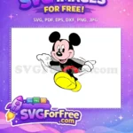 Free Cheerful Mickey Mouse Free Pulling Action Disney Free SVG - Instant Download