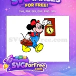Free Smiling Mickey Free Punching Timeclock Mickey Mouse Disney Free SVG - Instant Download