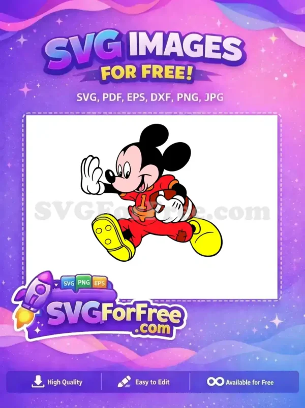 Free Red Jersey Free Yellow Shoes Mickey Mouse Free SVG Free Red Jersey Free Yellow Shoes Mickey Mouse Free SVG