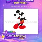 Free Laughing Expression Free Classic Pose Mickey Mouse Free SVG - Instant Download