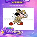 Free Detective Mickey Free Magnifying Glass Disney Free SVG - Instant Download