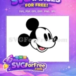 Free Happy Face Free Black Ears Mickey Mouse Free SVG - Instant Download