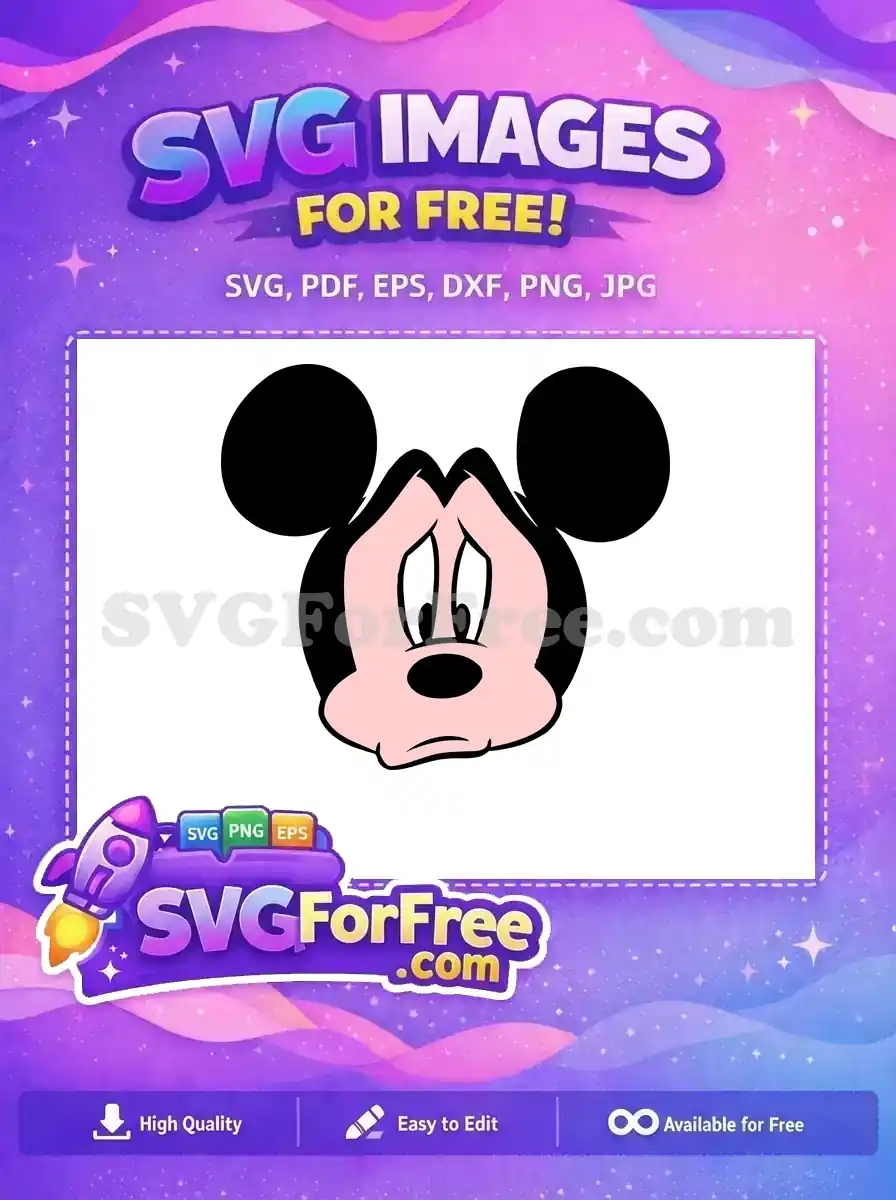 Free Sad Eyes Free Downcast Gaze Mickey Free SVG