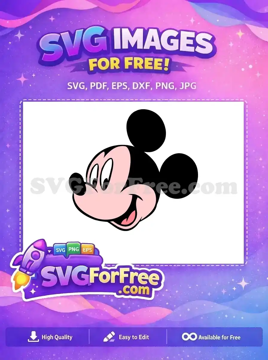 Free Smiling Face Free Classic Mickey Mouse Free SVG 4